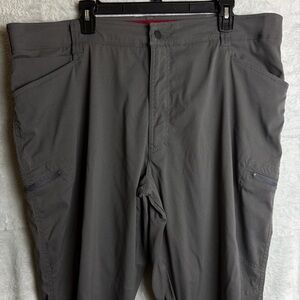 Wrangler Outdoor Series 40X30 Gray Flex Cargo Zip Pockets Work Pants Hiking Farm